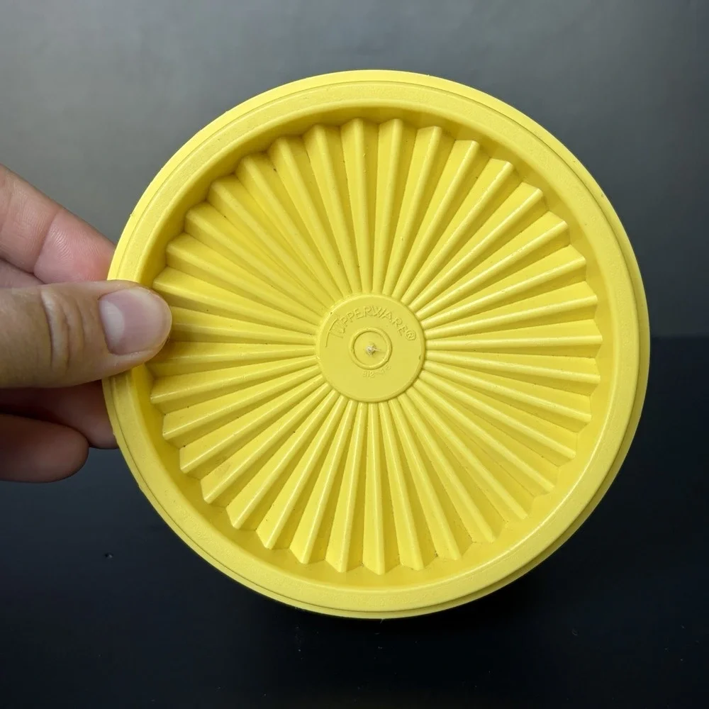 Vintage Tupperware Nesting Canister Yellow 6
